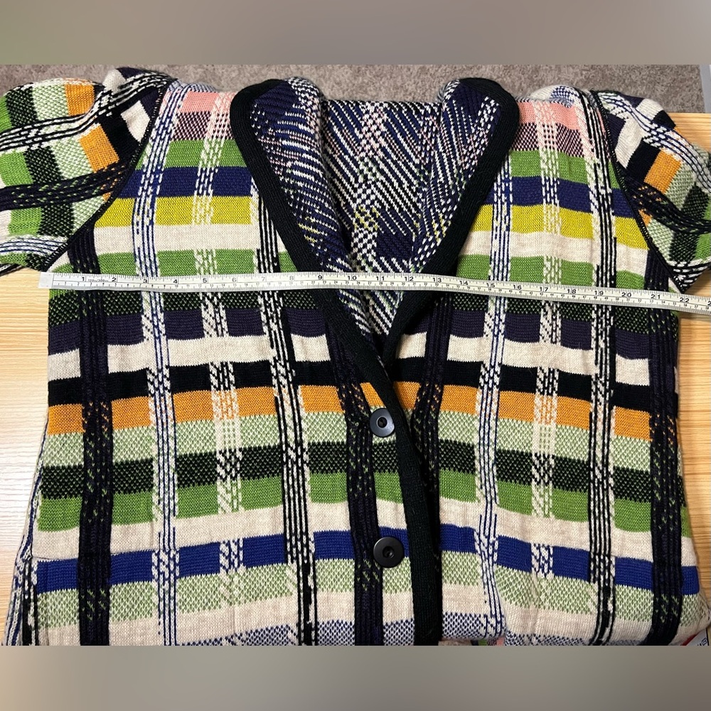 Anthropologie Aldomartins Shanley Plaid Wool Alpaca Colorblock Blanket Coat NWOT - Picture 13 of 13
